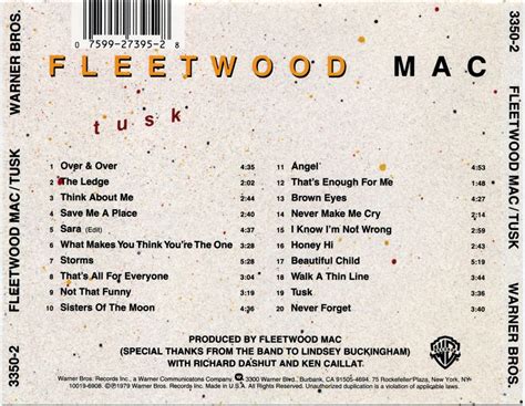 fleetwood mac tusk album song list